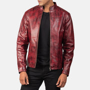 
Alex جاكيت بايكر جلد طبيعي رجالي – alternate product view 4