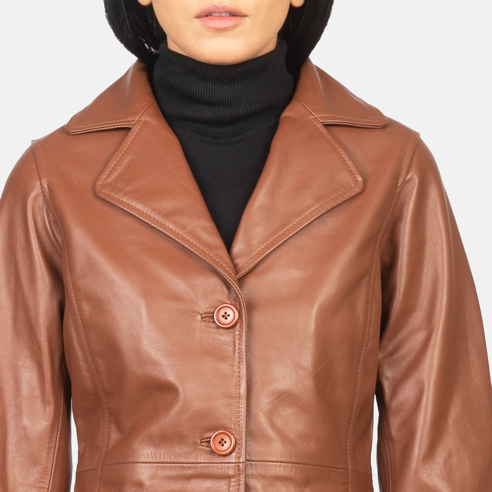 Authentic Cowhide Leather with Semi-aniline Finish Grain Texture &amp; Heavy-Duty Seam Stitching Detail