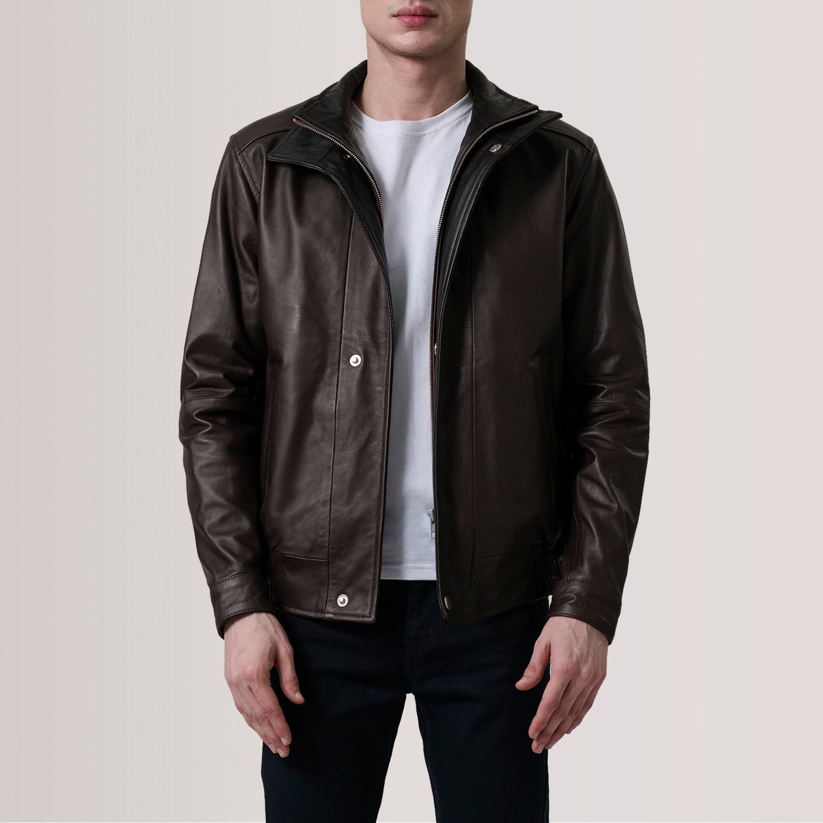Alfred جاكيت بومبر جلد رجالي – alternate product view 6