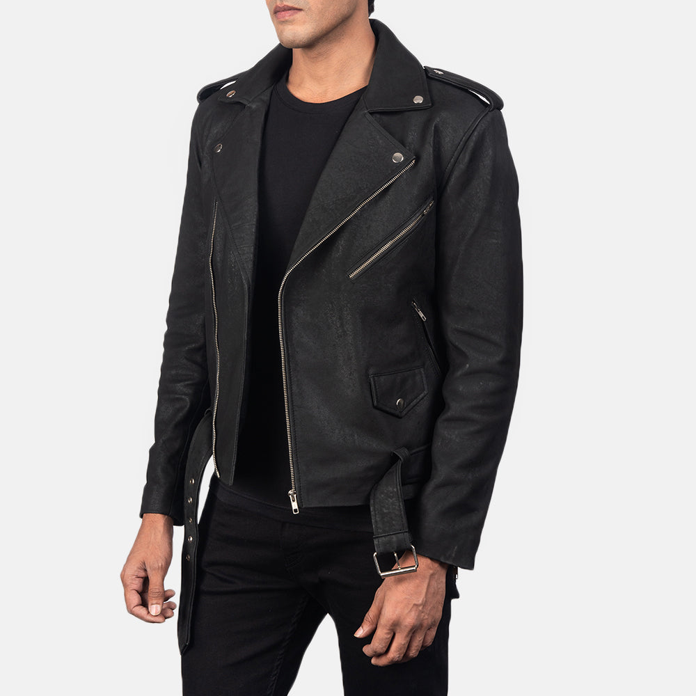 
Allaric Alley جاكيت بايكر جلد طبيعي رجالي – alternate product view 2