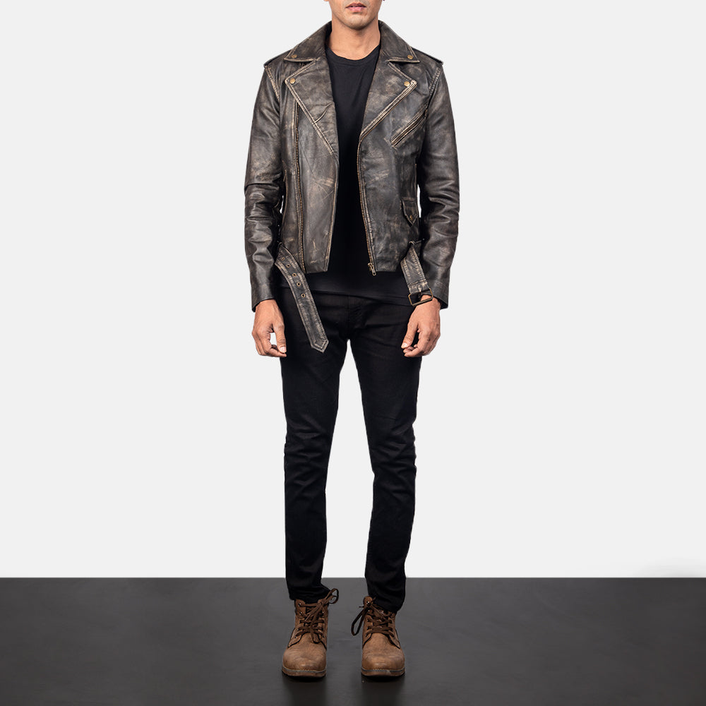 
Allaric Alley جاكيت بايكر جلد طبيعي رجالي – alternate product view 4