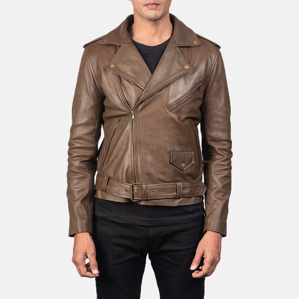 
Allaric Alley جاكيت بايكر جلد طبيعي رجالي – alternate product view 3