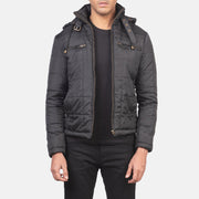 
Alps Quilted Black Windbreaker Jacket in Black Polyester - عرض أمامي وقَصّة مفصلة أنيقة | شراء أونلاين عبر المتجر الرسمي