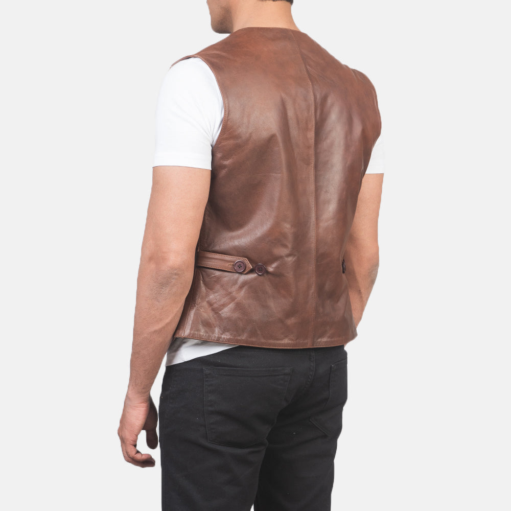 Authentic Cowhide Leather with Pull-up Finish Grain Texture &amp; Heavy-Duty Seam Stitching Detail