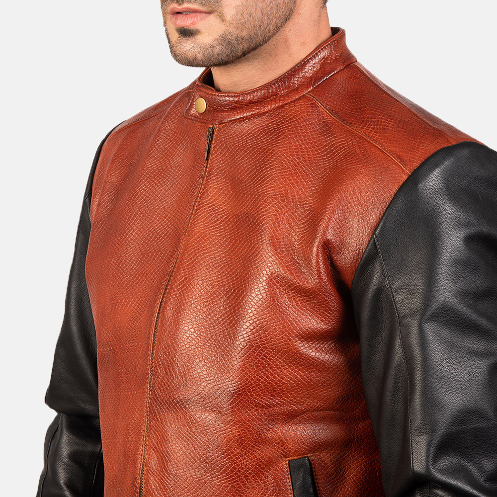 Avan جاكيت بومبر جلد رجالي – alternate product view 6