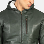 Baston جاكيت بومبر جلد رجالي – alternate product view 6