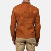 Blain بني جاكيت بومبر جلد رجالي – alternate product view 5