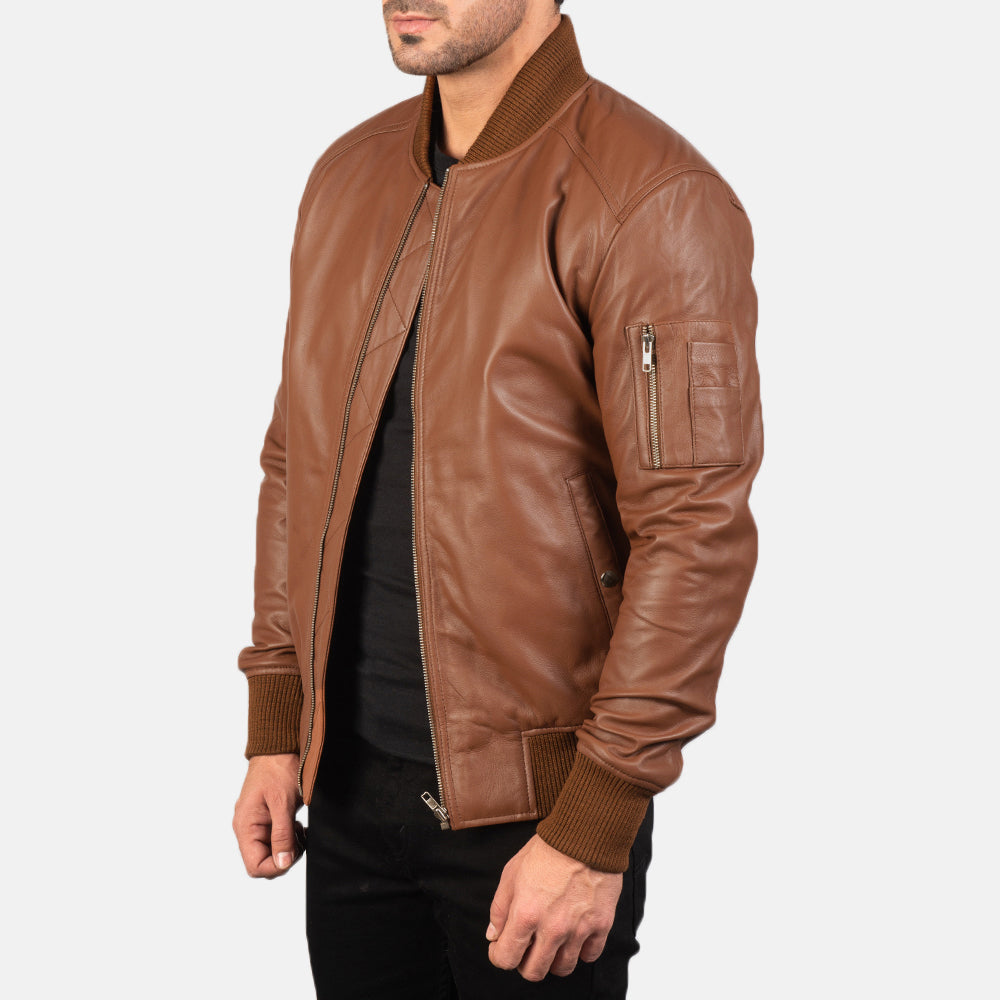 
Bomia MA-1 جاكيت بومبر جلد رجالي – alternate product view 2