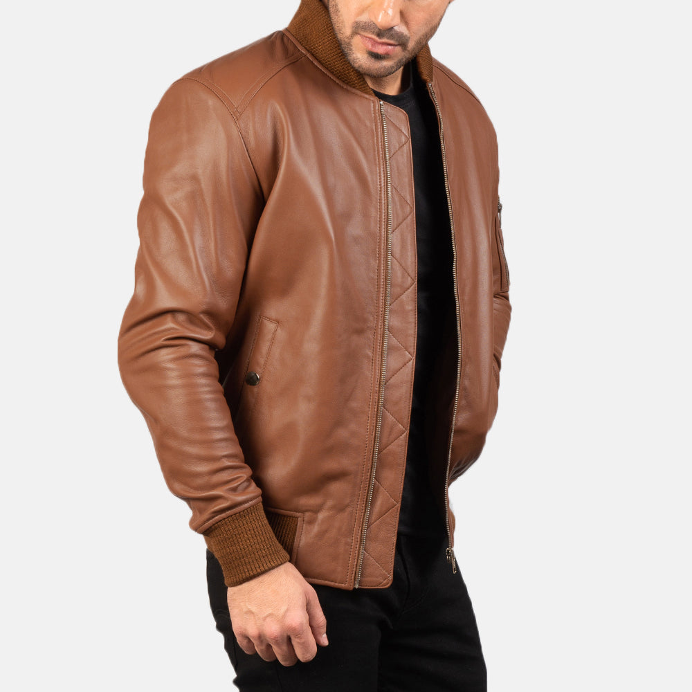 
Bomia MA-1 جاكيت بومبر جلد رجالي – alternate product view 4