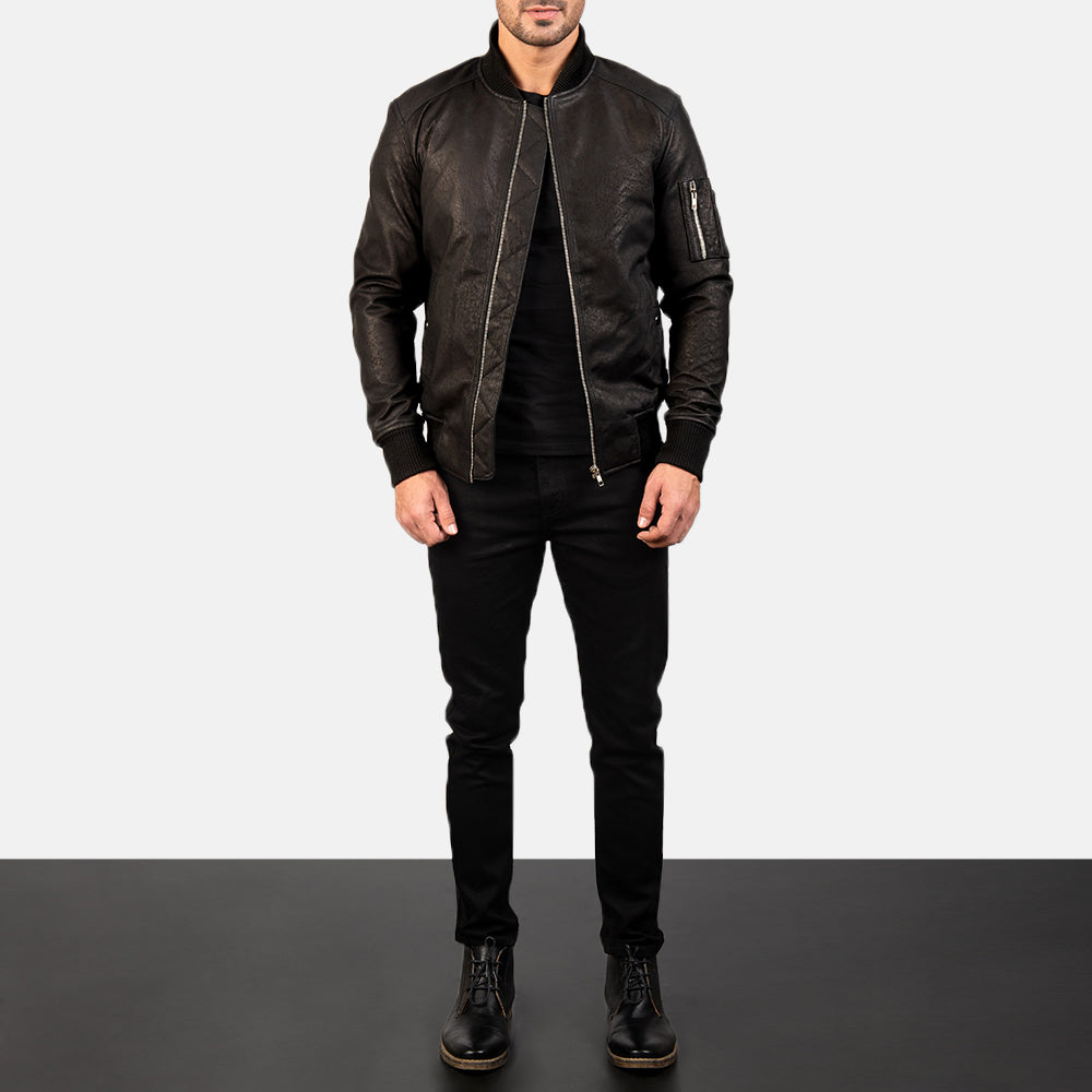 
Bomia MA-1 جاكيت بومبر جلد رجالي – alternate product view 2