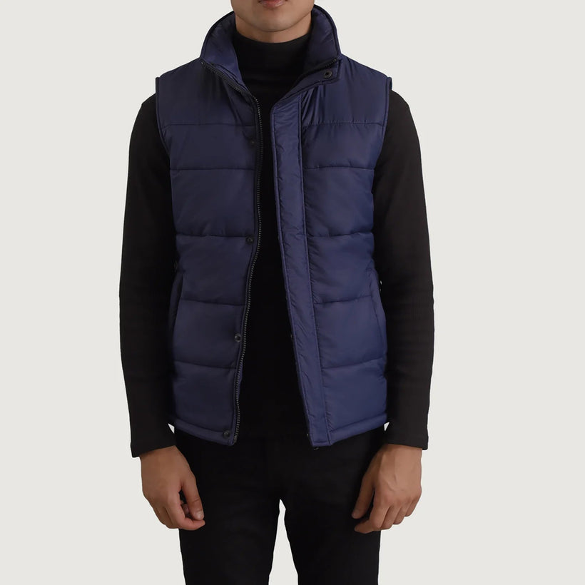 Bryan أزرق Puffer Vest رجالي