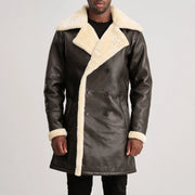 
Charles معطف جلد فاخر بني Shearling معطف جلد فاخر رجالي – alternate product view 4