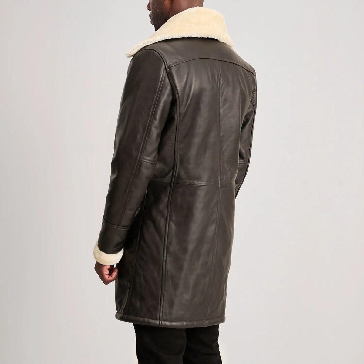 
Charles معطف جلد فاخر بني Shearling معطف جلد فاخر رجالي – alternate product view 5