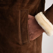 
Charles معطف جلد فاخر بني Shearling معطف جلد فاخر رجالي – alternate product view 6