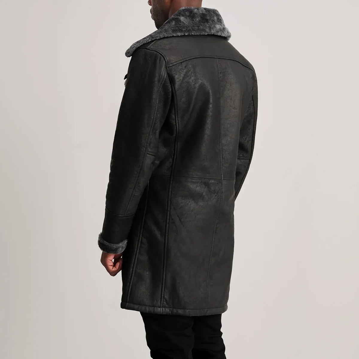 
Authentic Goatskin Suede with Suede Finish Grain Texture & Heavy-Duty Seam Stitching Detail