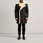 
Charles معطف جلد فاخر بني Shearling معطف جلد فاخر رجالي – alternate product view 3