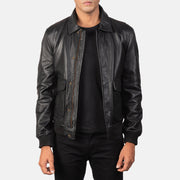 Men's Coffmen Brown Suede A2 Bomber Jacket in Brown Goatskin Suede - Front Profile View &amp; Tailored Silhouette | Buy Online