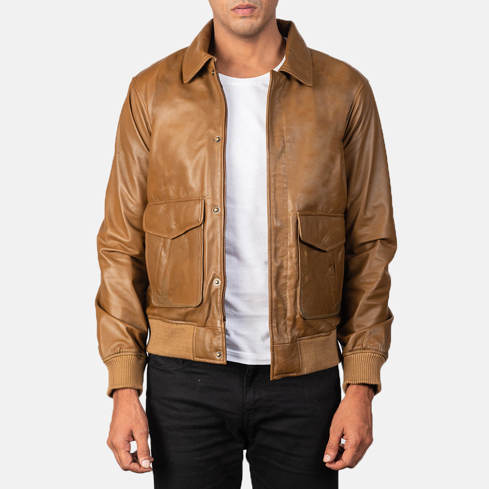 Coffmen جاكيت بومبر جلد رجالي – alternate product view 1