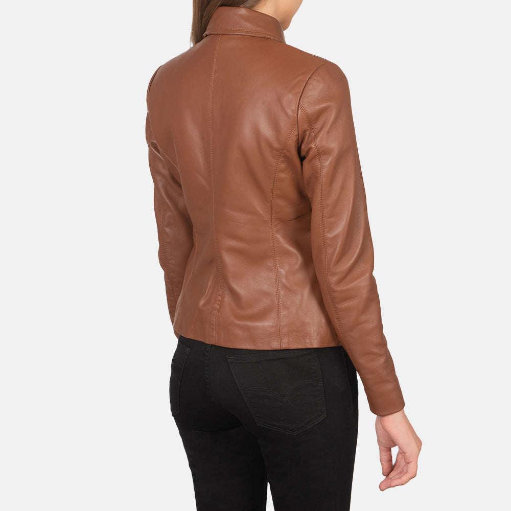 Authentic Sheepskin Leather with Semi-aniline Finish Grain Texture &amp; Heavy-Duty Seam Stitching Detail