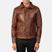 Columbus جاكيت بومبر جلد رجالي – alternate product view 1