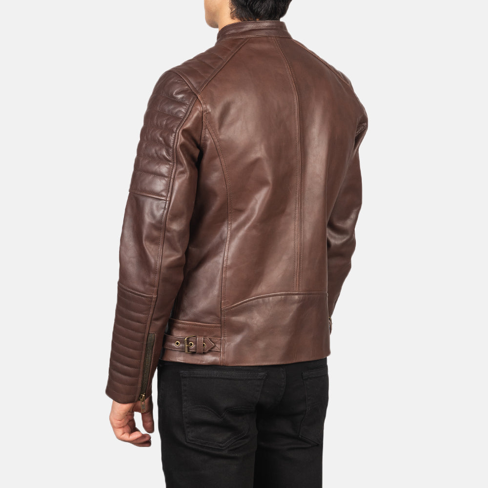 Damian جاكيت بايكر جلد رجالي – alternate product view 5