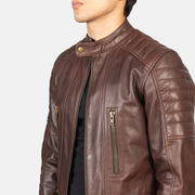 Damian جاكيت بايكر جلد رجالي – alternate product view 6