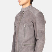 Damian جاكيت بايكر جلد رجالي – alternate product view 6