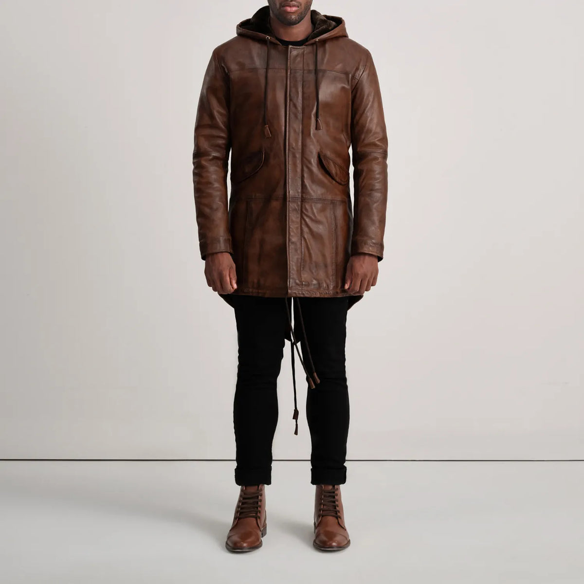 Delvin جاكيت جلد رجالي – alternate product view 3