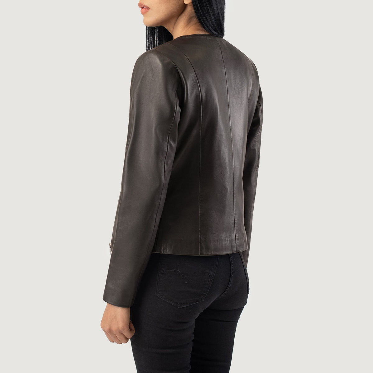 Elixir Collarless جاكيت جلد نسائي – alternate product view 5