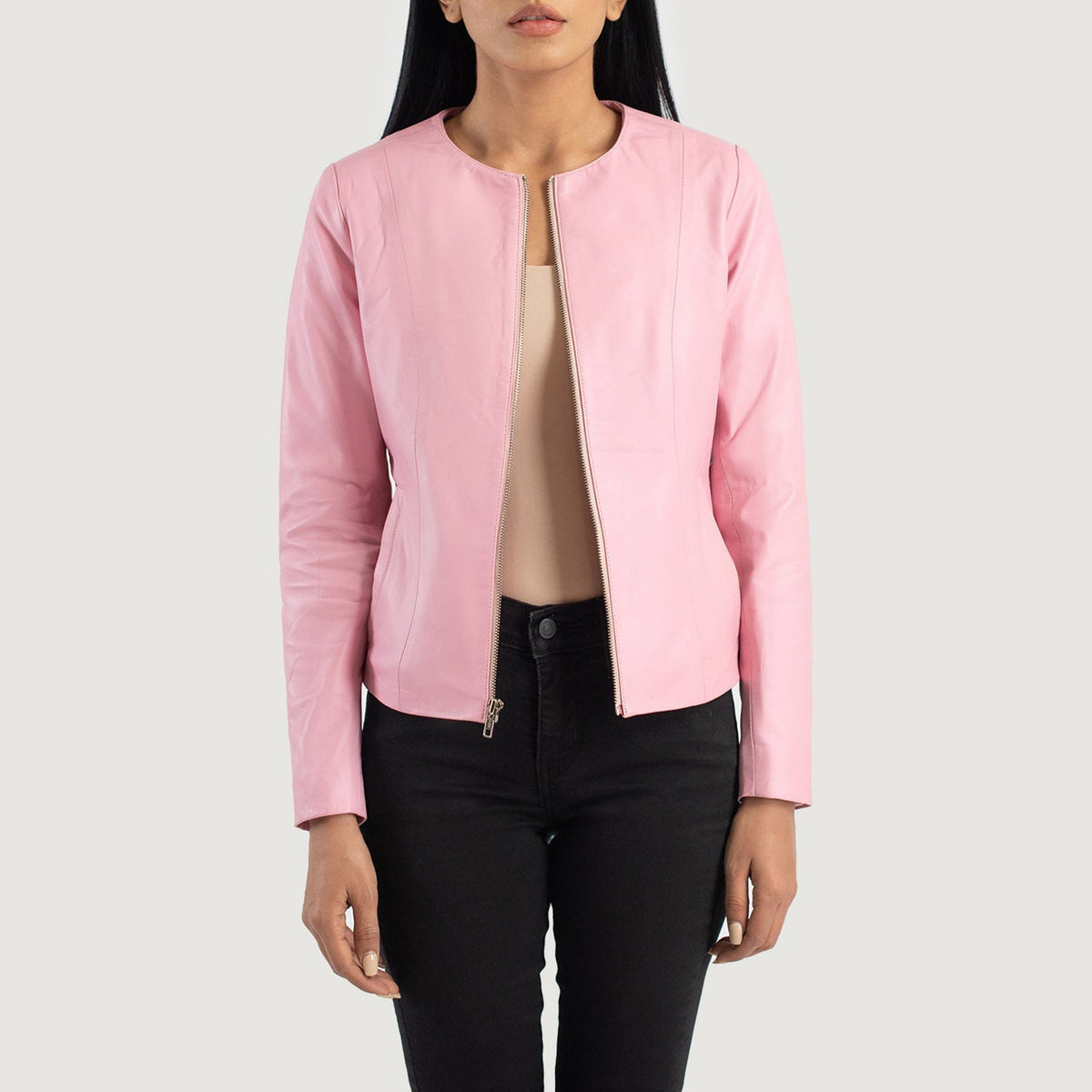 Elixir Collarless جاكيت جلد نسائي – alternate product view 1