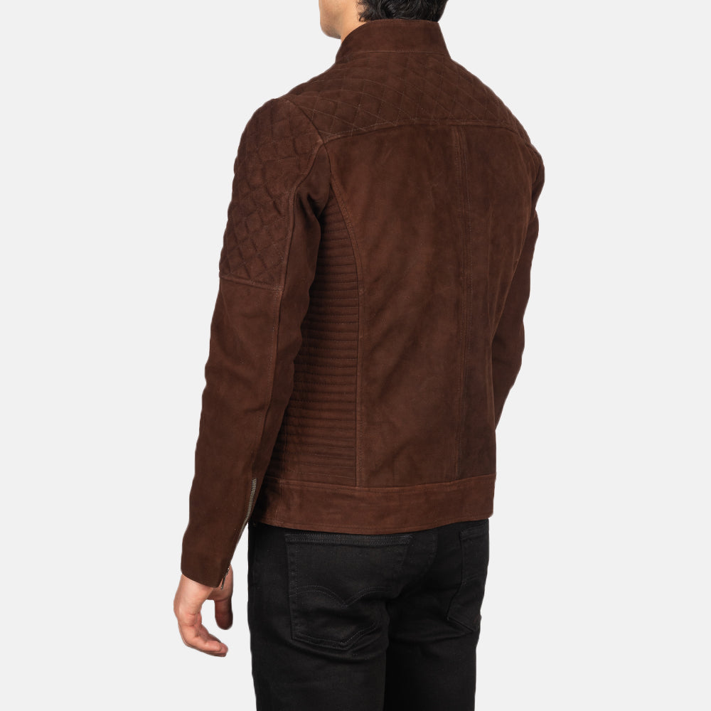 Fernando مبطن جاكيت بايكر جلد رجالي – alternate product view 5