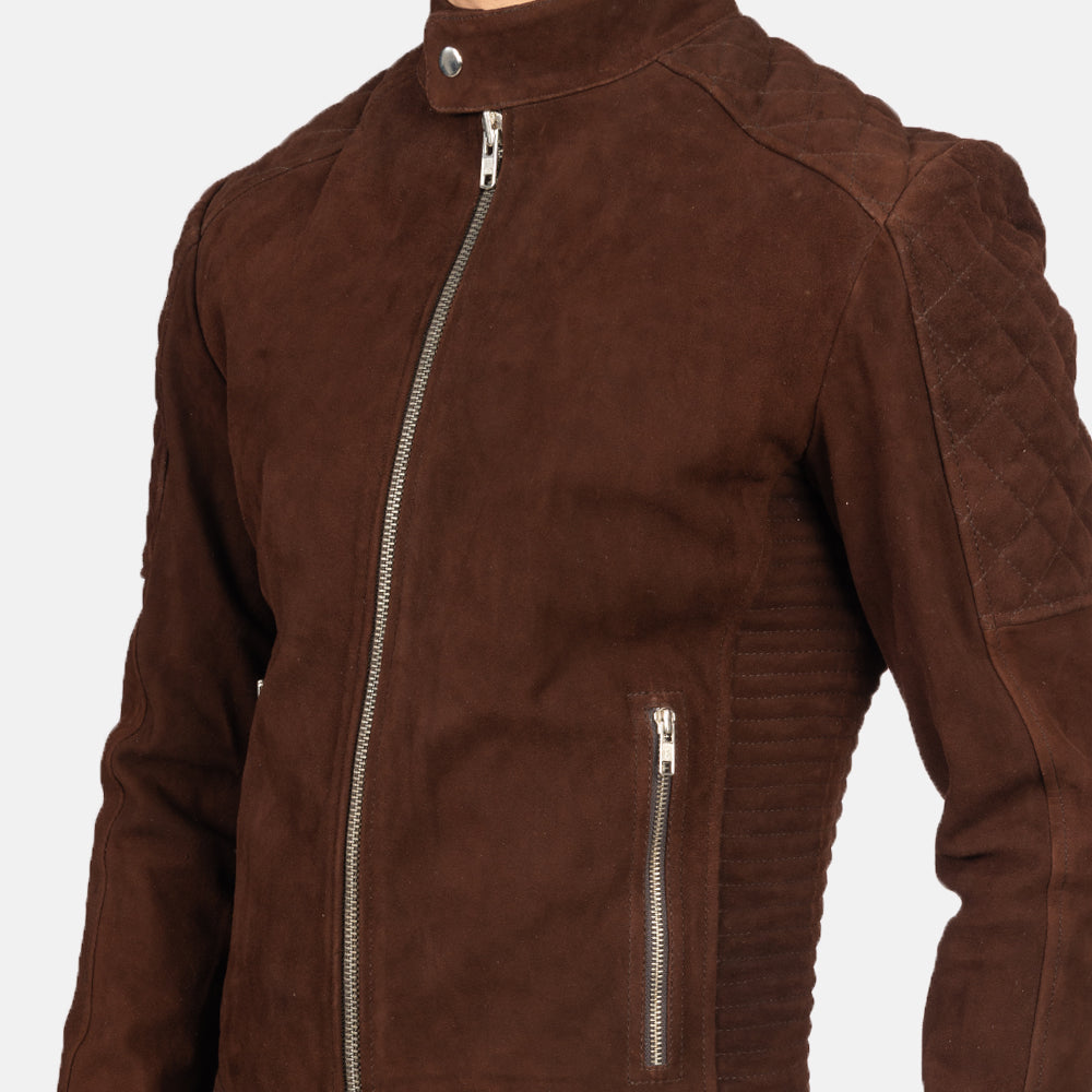 Fernando مبطن جاكيت بايكر جلد رجالي – alternate product view 6
