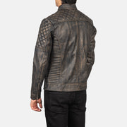 Fernando مبطن جاكيت بايكر جلد رجالي – alternate product view 5