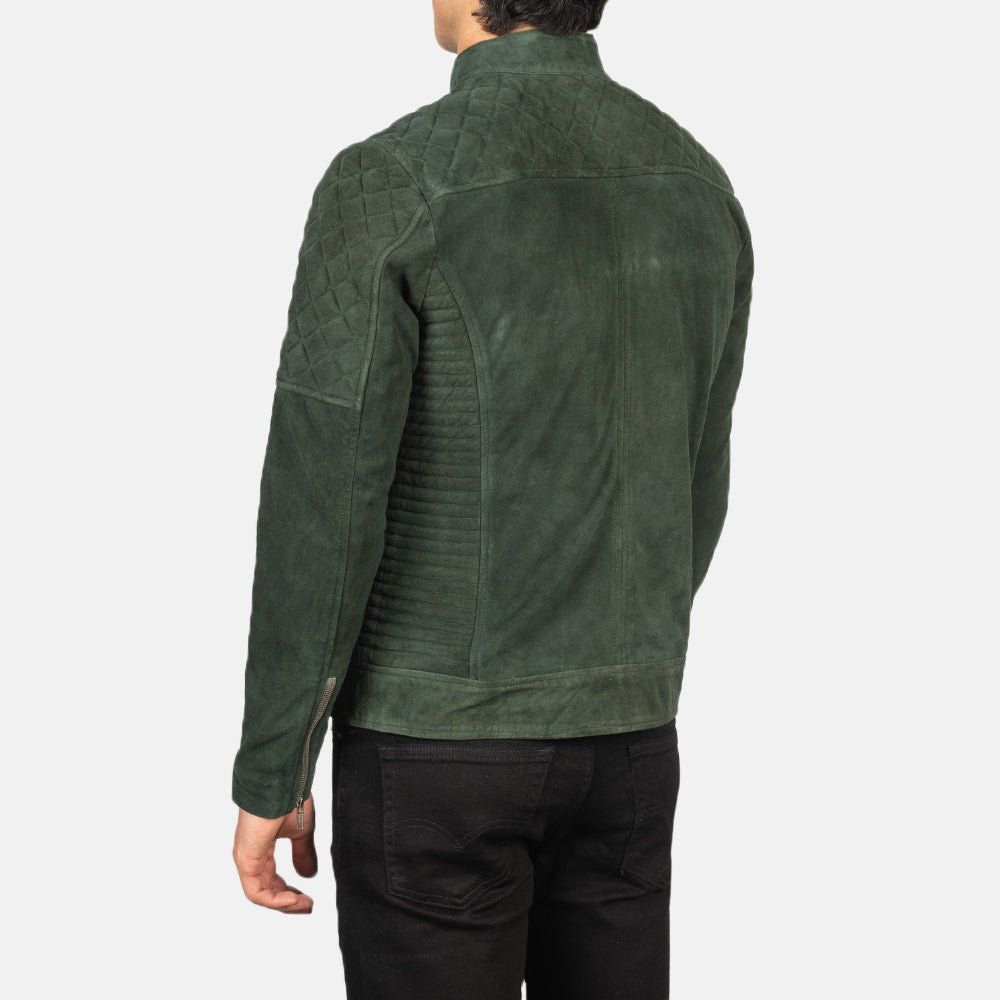 Fernando مبطن جاكيت بايكر جلد رجالي – alternate product view 5