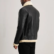 Authentic Sheepskin Leather with Semi-aniline Finish Grain Texture &amp; Heavy-Duty Seam Stitching Detail