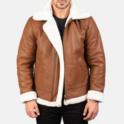 Francis B-3 أسود جاكيت بومبر جلد رجالي – alternate product view 1