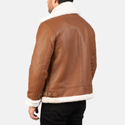 Francis B-3 أسود جاكيت بومبر جلد رجالي – alternate product view 5