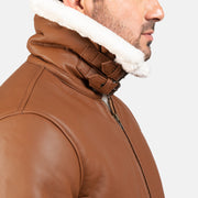 Francis B-3 أسود جاكيت بومبر جلد رجالي – alternate product view 6