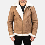 Francis B-3 أسود جاكيت بومبر جلد رجالي – alternate product view 1