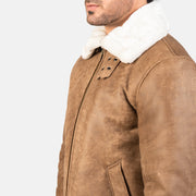 Francis B-3 أسود جاكيت بومبر جلد رجالي – alternate product view 6