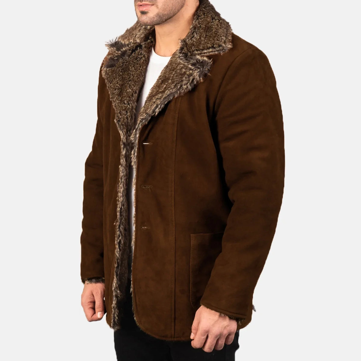 Furlong معطف جلد Beige معطف جلد رجالي – alternate product view 2