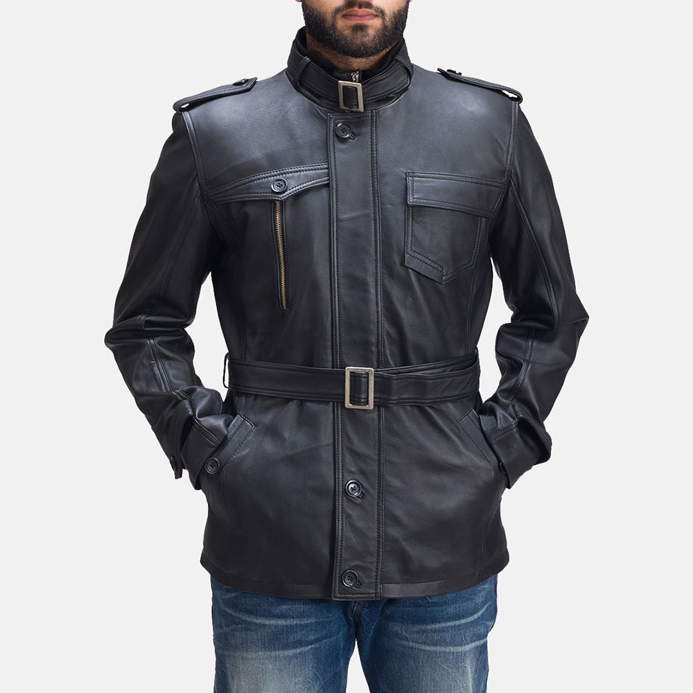 Authentic Sheepskin Leather with Semi-aniline Finish Grain Texture &amp; Heavy-Duty Seam Stitching Detail