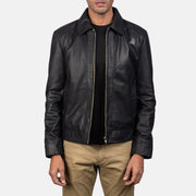Men's Inferno بني جاكيت جلد رجالي in Distressed Brown Sheep Skin Burnishing - Front Profile View &amp; Tailored Silhouette | Buy Online
