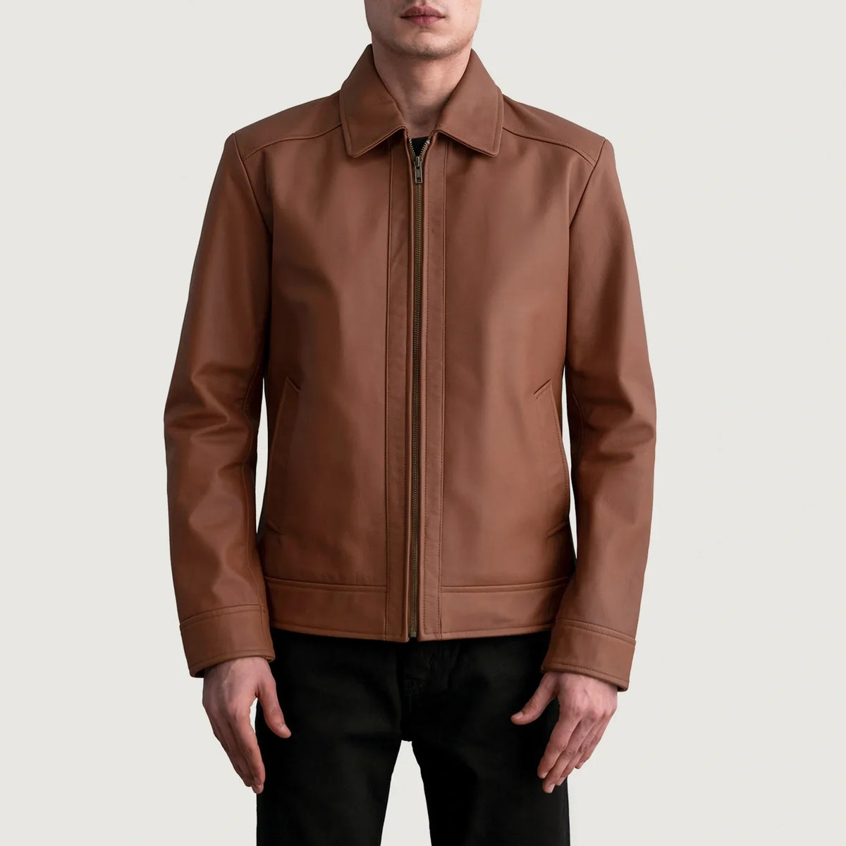 Inferno Leather Brown Jacket – alternate product view 3