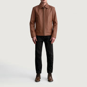 Inferno Leather Brown Jacket – alternate product view 4