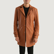 Open hem &amp; Hem Craftsmanship Construction Detail on Infinity Black Leather Coat