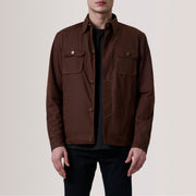 Irwin بني Waxed Canvas Field جاكيت جلد رجالي For Men in Brown Waxed Cotton Canvas - Front Profile View &amp; Tailored Silhouette | Buy Online