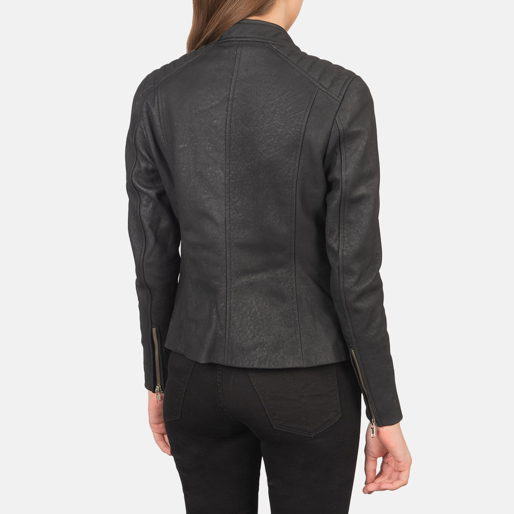 Kelsee جاكيت بايكر جلد نسائي – alternate product view 5