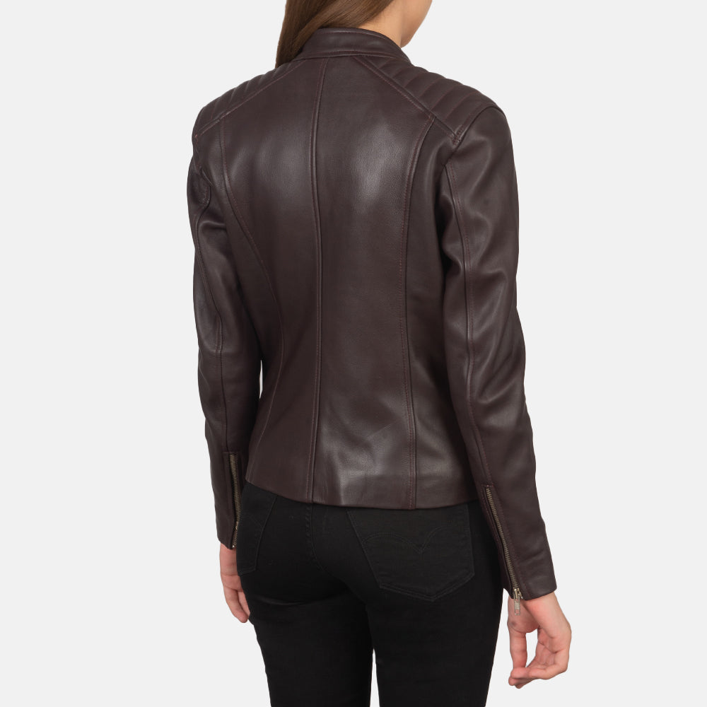 Kelsee جاكيت بايكر جلد نسائي – alternate product view 5