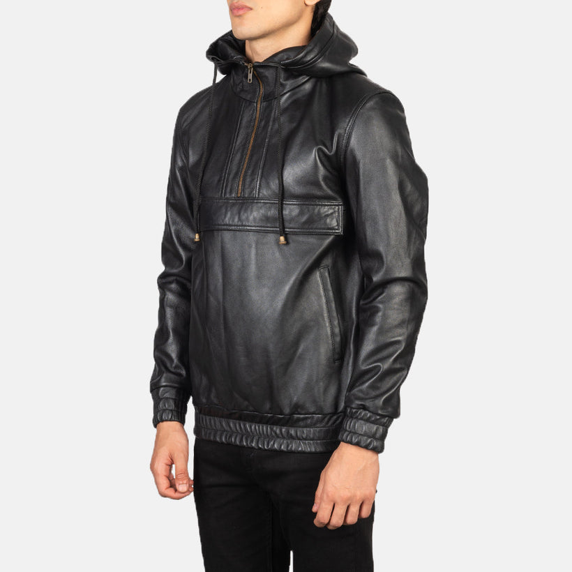 Kenton Hooded جاكيت جلد رجالي